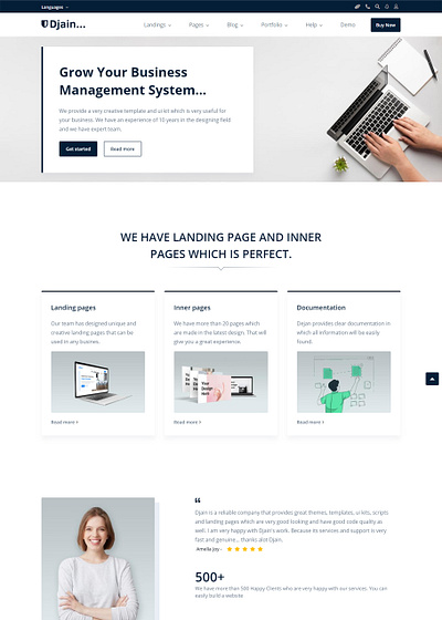 Djain - Responsive Website Template web design websites