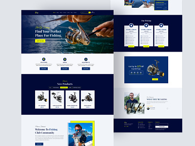 Fishing and Hunting Club Landing Page boating booking fish fish shop fish store fisheries fisherman fishing fishing hunting fishing club fishing shop fishing tours holidays hunting landing page lifestyle minimal ticket web design website