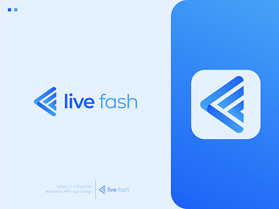 LF Live Fash Website & App Logo Design app icon logo app logo brand identity branding design illustration l logo lf lf logo lf logo design logo minimal minimalism minimalist modern website logo design symbol ui web logo website logo website logo design