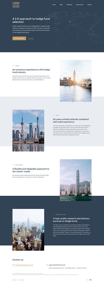 Lakes Capital Partners - Single Page Website flat minimal simplicity single page website ui design