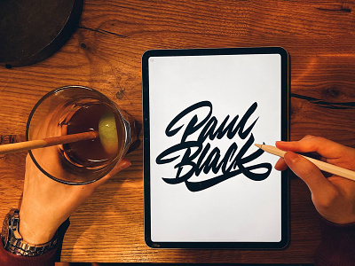 Paul Black - Lettering Logo Sketch for DJ company from LA branding calligraphy clothing design fashion font free hand lettering identity lettering logo logotype mark packaging script sketches streetwear type typo typography