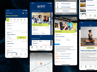 Gym App booking app calendar app gym app images mobile app mobile app design ui design ux design
