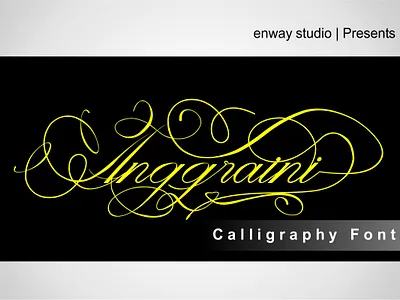 Typedesign Calligraphy Font Anggraini calligraphy calligraphy font font script handwritten font signature fonts type design type face typedesign typeface typography