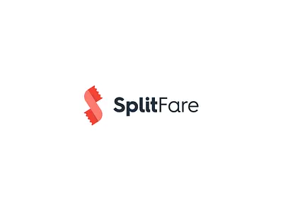 SplitFare LOGO app icon clean combination combination logo combination mark design icon logo logo design logodesign red simple vector