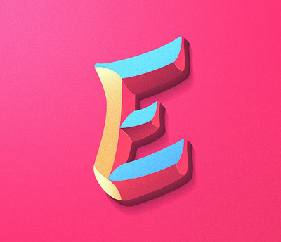 Day 05: Letter E 36 days of type 36days 36days05 36daysoftype colorful illustration lettering lettering artist procreate typography