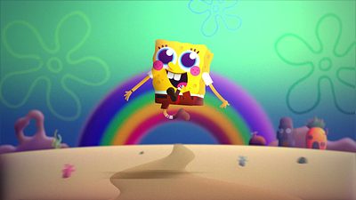 SpongeBob 2d animation bob character motion nickelodeon rainbow sponge spongebob squarepants yellow