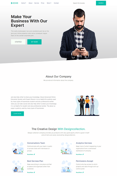 Echo - Multipurpose HTML Template bootstrap 4 html template web design website