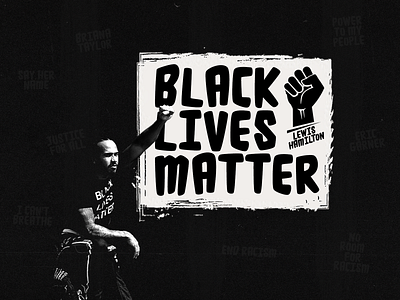 Black Lives Matter - Lewis Hamilton black lives matter blm branding clean design end racism f1 f1 blm fashion formula 1 illustration lewis hamilton minimal no room for racism paper photoshop wallpaper