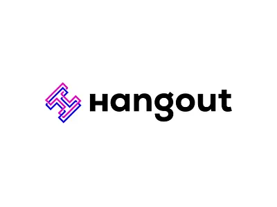 Hangout branding design logo tech