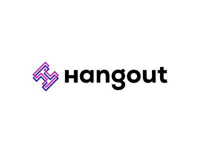 Hangout branding design logo tech