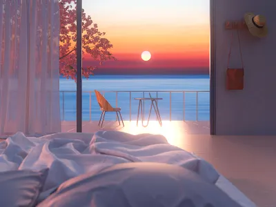 Sunset 02 3d art c4d design