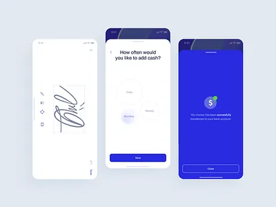 📁 Project File! • FinTech Mobile App: Full UI Kit 3d account app bank bitcoin branding cash debit card design finances fintech illustration interaction ios logo mobile money transfers ui wallet