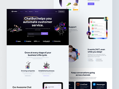 Chat Bot Platform Web Design by Mansurul Haque on Dribbble