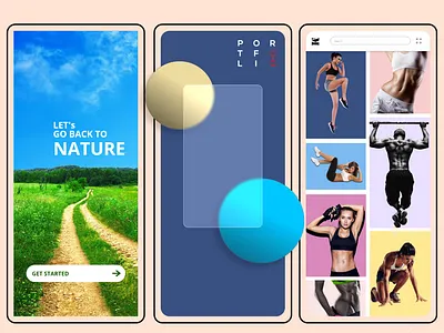Mobile UXUI Designs adobe xd app design fitness mobile uxui nature prototype ui ux ui design uiux uiuxdesigner