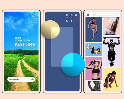 Mobile UXUI Designs adobe xd app design fitness mobile uxui nature prototype ui ux ui design uiux uiuxdesigner