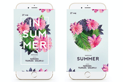 Summer Flyer art artwork bar beach party email template fashion event flower workshop flyer flyer design flyer template outdoor bar poster poster design poster template posters print print design print template summer party summer sale flyer