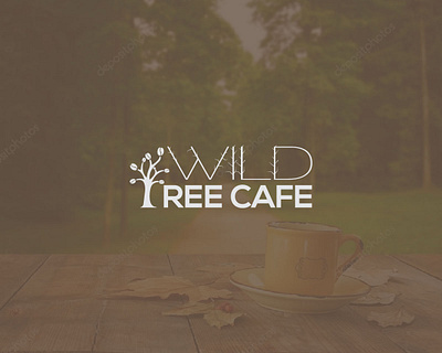 Wild Tree Cafe design flat illustration illustrator logo minimal vector