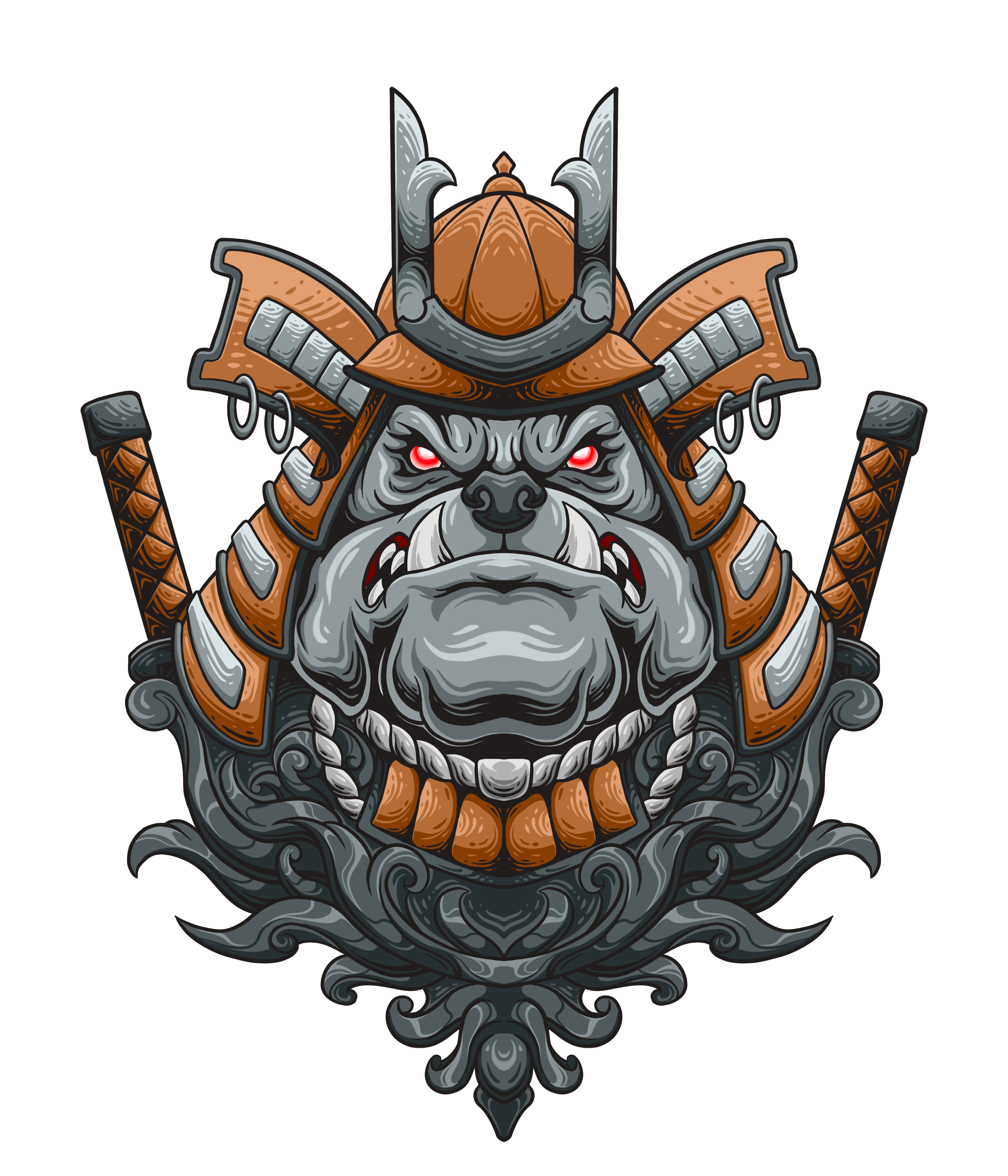 SPIKE SAMURAI animal apparel branding clothing culture design dog graphic design heroes illustration japanese knight logo samurai vector warior