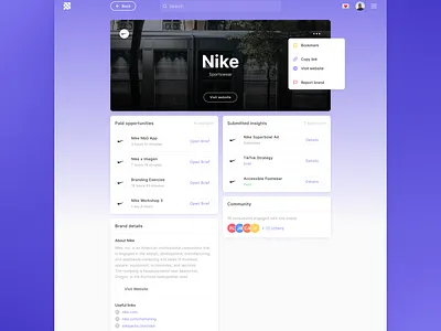 Imagen Insights - Brief Design brief briefs document gen z marketing nike platform product purple web