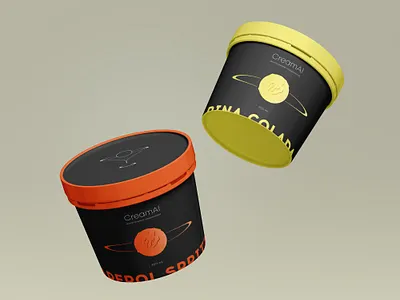 CreamAl ice cream bar box design branding ice cream logo ice cream shop illustration illustration art logo logotype