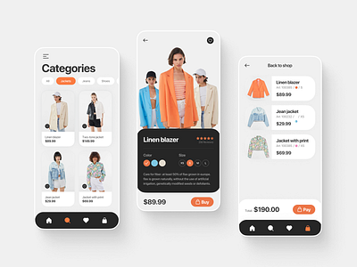 Clothing Store App app design clothing app clothing company clothing design colorful mobile app mobiledesign shoes app store app ui uiux ux web web design webdesign