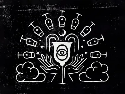 Ten of Cups – 01 design illustration illustrator lino print linocut print rough tarot tarot card ten of cups texture