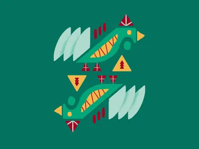 Letter F - 36 days of type flat design illustration