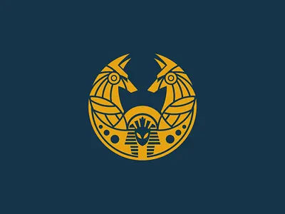 ANUBIS AND PHARAOH branding design illustration logo smart vector