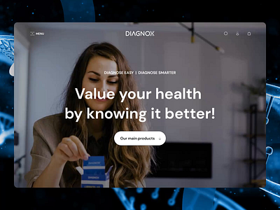 Diagnox Health Website animation design graphic design healthcare ui webdesign webnemtechnology