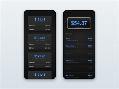 Mining Tracker 3d depth design gradient ios sketch skeuomorphic skeuomorphism