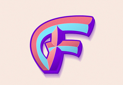 Letter F 36days 36daysoftype 36daysoftype f 36daysoftype06 alphabet gradient gradient color illustration letter lettering lettering artist logo logotype typefaces typography