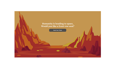 Martian Travel Landing Page design flat landing page web