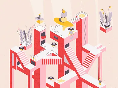 Isometric World 2d adobe after effects animation color creative design digital flat gif graphic illustration isometric loop motion motion design motion graphics portfolio vector video