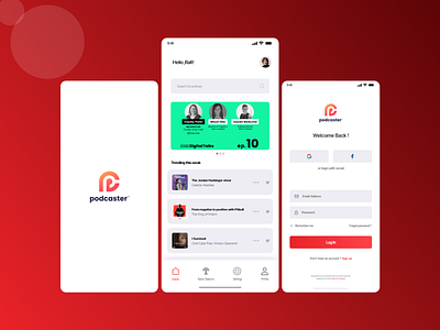 podcaster app 1 app design ui