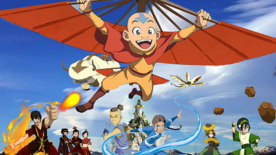 Avatar squad avatar avatar squad bending elements illustration