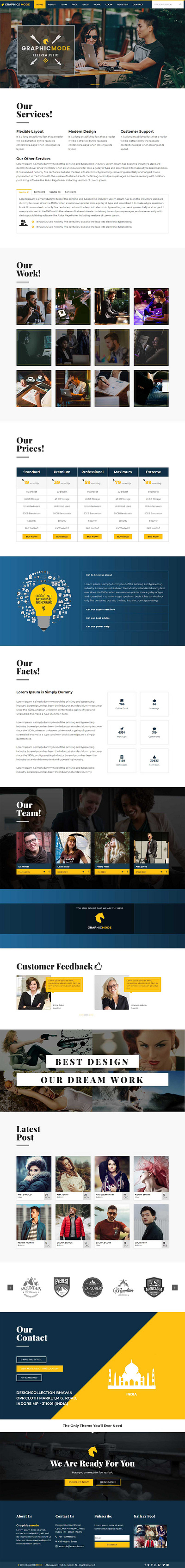 GraphicMode - HTML Template bootstrap bootstrap 4 html template web design website