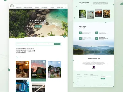 Leisurely Homepage landing page design light interface minimal clean design product design user experience design user interfaces ux ui website design