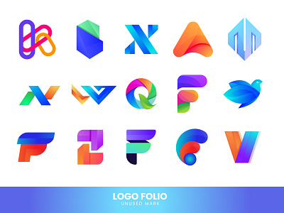 Logofolio - Unused logo a b c d e f g h i j k l m abstract app branding collection colorful creative design dribbble ecommerce gradient icon logo logofolio modern monogram n o p q r s t u v w x y z premade unused workmark