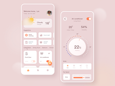 Smart Home app app design smart home smart home app ui