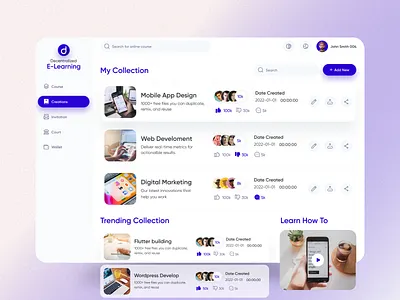 E-Learning Web App app branding course dashboard design e learning illustration online course online learning ui ux ux design web app