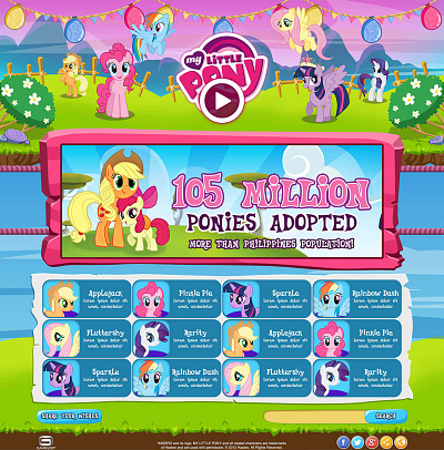 Mini Pony Game Website webdesign website website design