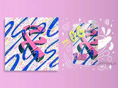 2021 36DOT Series - Letter F 36 days of type 3d lettering hand drawn hand lettering illustration intricate mockup packaging procreate typography whimsical yogurt