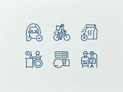 Untact outline iconset contactless digital inclution food delivery icon icons icons set illustration mask outline payment smartwatch streamer untact vector
