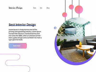 interior Design branding clean design typography ui ux web