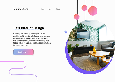 interior Design branding clean design typography ui ux web