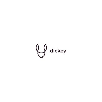 Dickey branding design flat icon illustration logo minimal vector