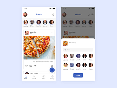 Sochio - Social Media App app mobile app design social media app ui ux design