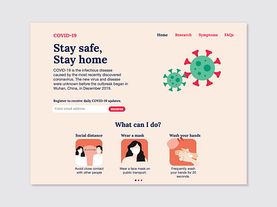 Landing page COVID-19 covid 19 design landing page ui