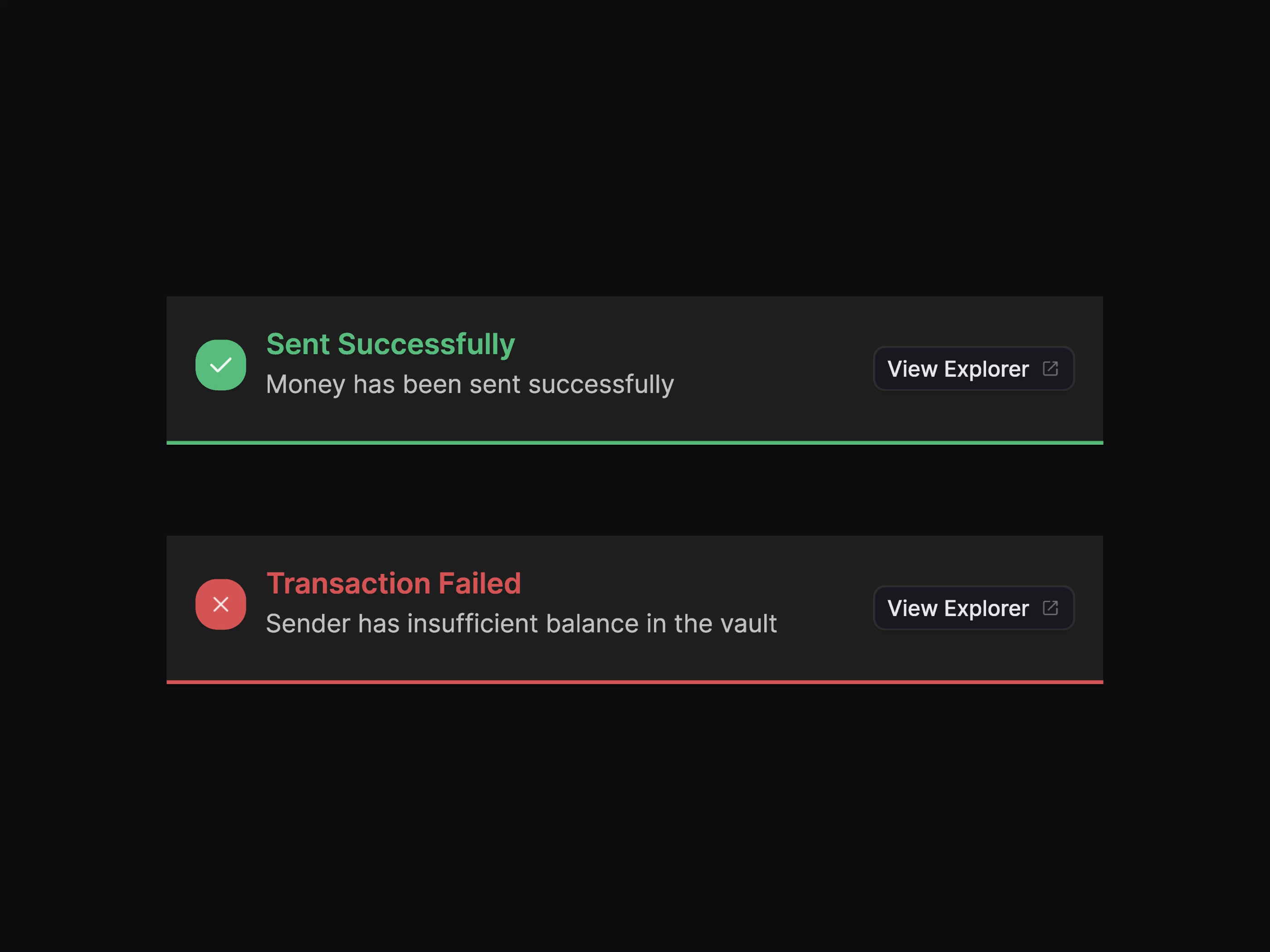 Example of Toast Notification UI