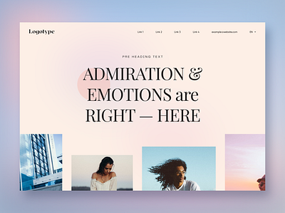 Aesthetic Landing Page Design design development minimal typography ui uiux ux web website website design